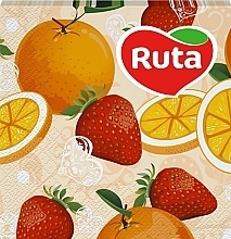 Fragrances, Perfumes, Cosmetics Serving Napkins 'Kitchen', two-layer, 33x33 cm, 20 pcs., oranges - Ruta