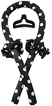 Fragrances, Perfumes, Cosmetics Curling Set, black with white polka dots, 5 cs - Ecarla Curling Headband