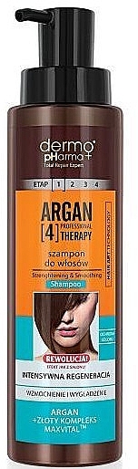 Hair Shampoo - Dermo Pharma Argan Professional 4 Therapy Strengthening & Smoothing Shampoo — photo N1