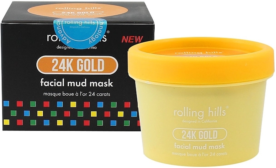 24K Gold Mud Mask - Rolling Hills 24K Gold Facial Mud Mask — photo N2