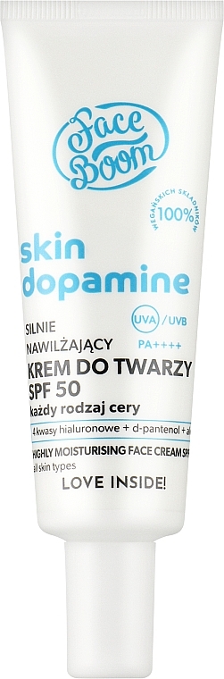 保湿顔用日焼け止め - FaceBoom Skin Dopamine Highly Moisturising Face Cream SPF 50 — photo N1