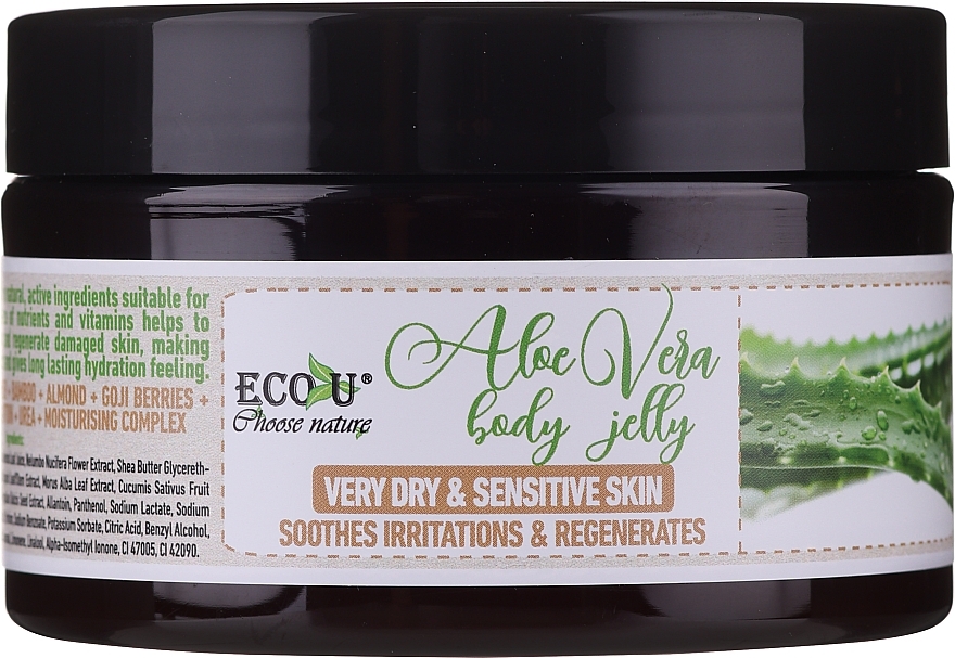 Body Jelly for Dry & Sensitive Skin Types - Eco U Aloe Jelly Body — photo N3