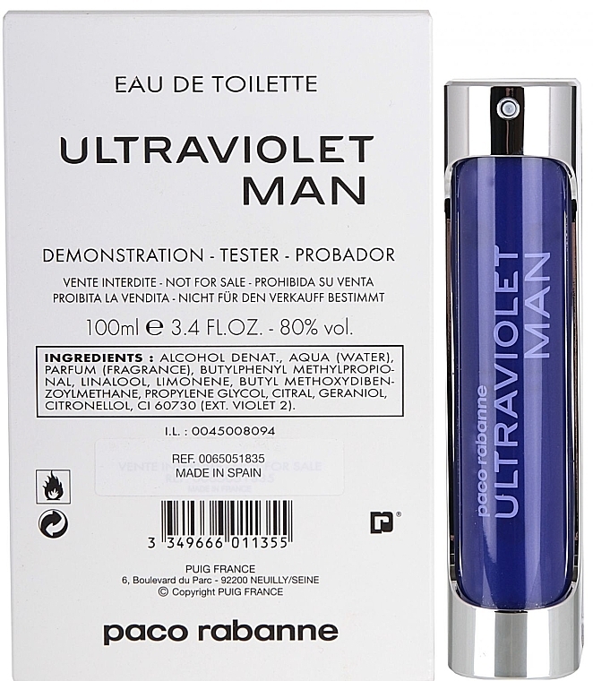 Paco Rabanne Ultraviolet Man - Eau de Toilette (tester) — photo N3