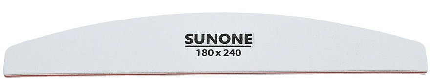 Nail File 180/240, half moon, white - Sunone Nail File — photo N10