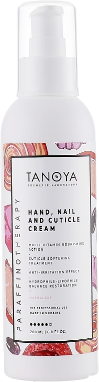 Hand, Nail & Cuticle Cream "Marmalade" - Tanoya Paraffin Therapy — photo N1