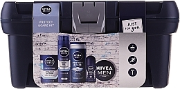 Fragrances, Perfumes, Cosmetics Set - Nivea Men Protect & Care (sh/gel/200ml + ash/lot/100ml + deo/50ml + sh/gel/250ml + cream/150ml+bag)