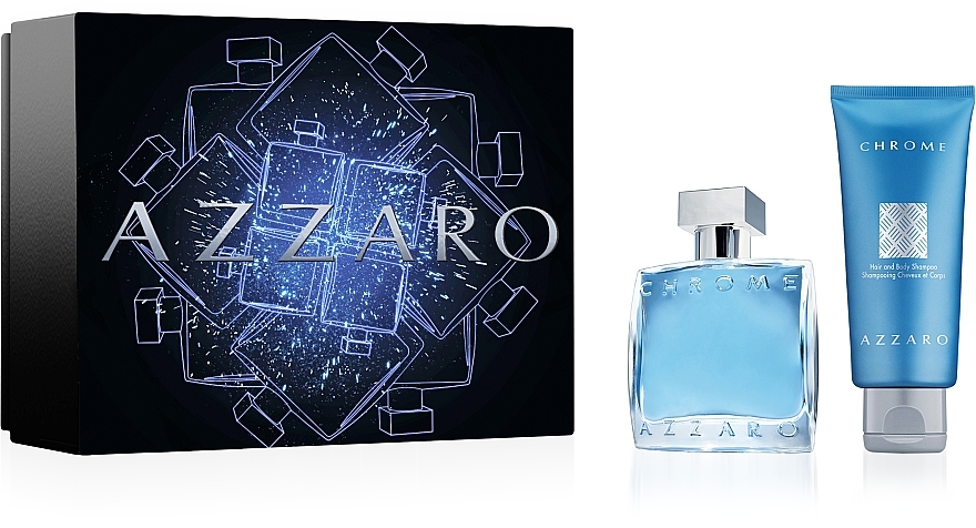 Azzaro Chrome - Set (edt/50ml + sh gel/75ml) — photo N1