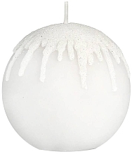 Fragrances, Perfumes, Cosmetics White Icicles Decorative Candle, ball, 8cm - Artman Christmas