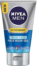 Fragrances, Perfumes, Cosmetics Face Cleansing Gel "Active Energy" - NIVEA MEN Face Wash