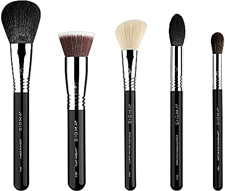 Makeup Brush Set, 5 pcs - Sigma Beauty Classic Face Brush Set — photo N1