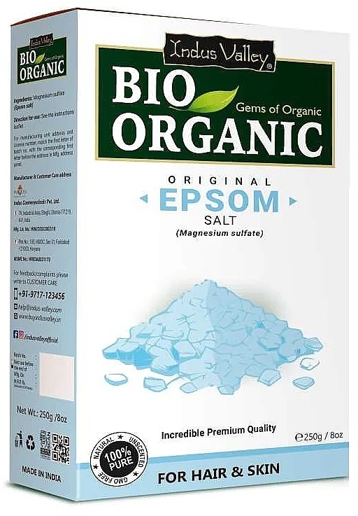 Epsom Salt - Indus Valley Bio Organic Original Epsom Salt — photo N1