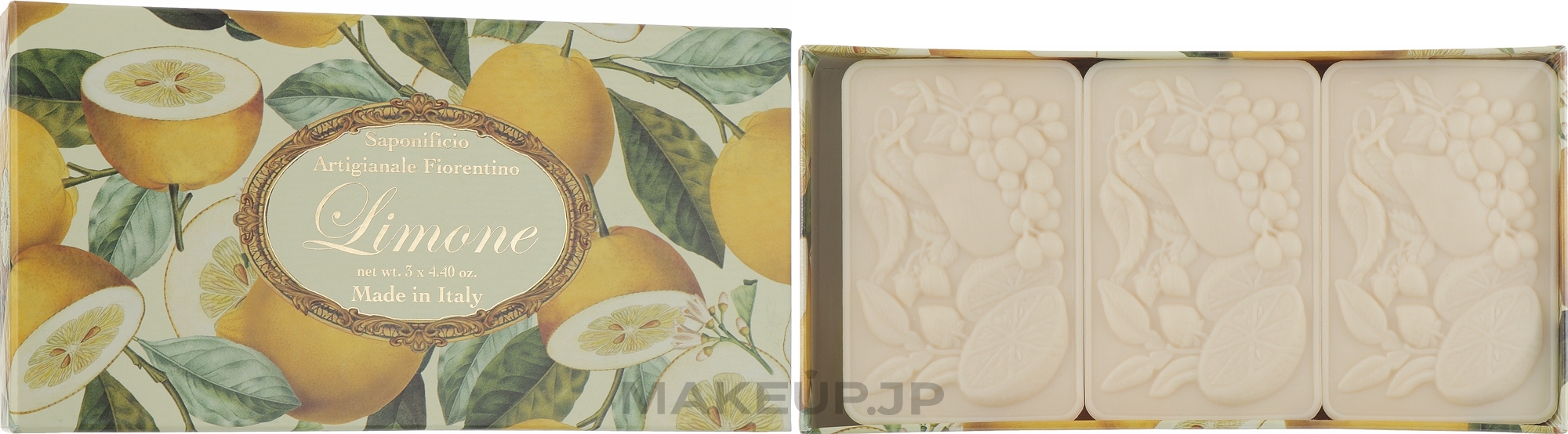 Toilet Soap Set "Lemon" - Saponificio Artigianale Fiorentino Lemon — photo 3 x 125 g