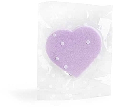 Heart Makeup Sponge, purple - IDC Institute Makeup Sponge Heart — photo N1