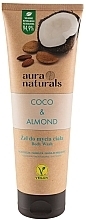 Fragrances, Perfumes, Cosmetics Coconut & Almond Shower Gel - Aura Naturals Coco & Almond Body Wash