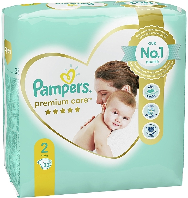 Pampers Premium Care Newborn Diapers (4-8 kg), 23 pcs. - Pampers — photo N3