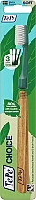 Eco-Toothbrush with Wooden Handle & Three Heads, green - TePe Choice Soft Toothbrush — photo N1