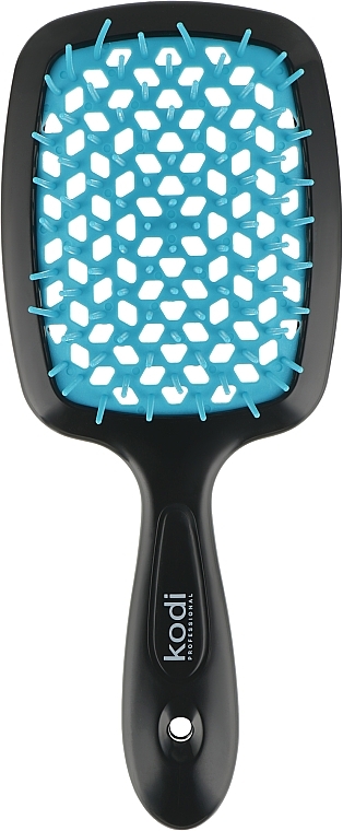 Hair Brush, black with blue teeth - Kodi Professional Soft Touch Hairbrush — photo N1