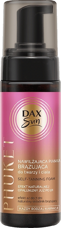 Moisturizing Bronzing Face & Body Foam - Dax Sun Phuket Self-Tanning Foam — photo N2