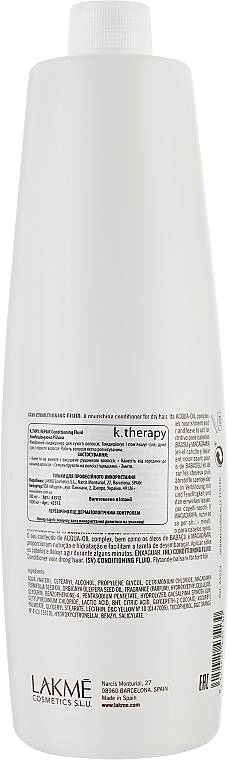 Nourishing Conditioner for Dry Hair - Lakme K.Therapy Repair Conditioning Fluid — photo N4