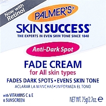 Fragrances, Perfumes, Cosmetics Face Cream for All Skin Types - Palmer's Skin Success Fade Cream for All Skin Types