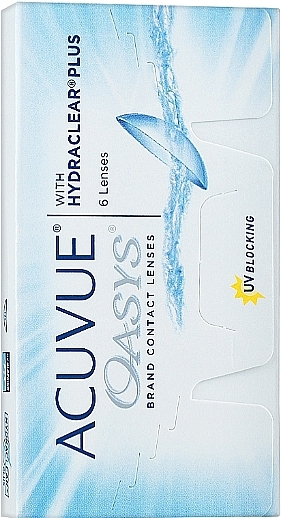 Contact Lenses, radius 8.8, 6 pcs. - Acuvue Oasys with Hydraclear Plus Johnson & Johnson — photo N1