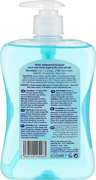 Antibacterial Liquid Soap - Xpel Marketing Ltd Medex Antibacterial Moisturising Handwash — photo N2