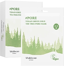 Sheet Mask for Oily & Combination Skin - Muldream Vegan Green Mild Tee Tree Pore Mask — photo N4