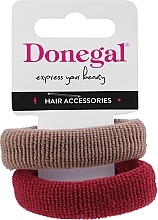 Hair Ties FA-5642, brown+burgundy - Donegal — photo N1