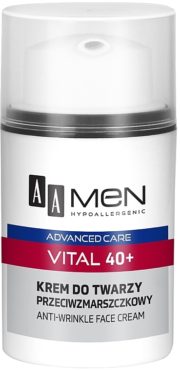 Anti-Wrinkle Face Cream for Men - AA Men Advanced Care Vital 40+ Face Cream Anti-Wrinkle — photo N2