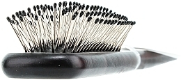 Massage Wooden Brush, brown, oval - Titania — photo N1