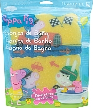 Fragrances, Perfumes, Cosmetics Bath Sponge Set "Peppa Pig" 3pcs, race - Suavipiel Peppa Pig Bath Sponge