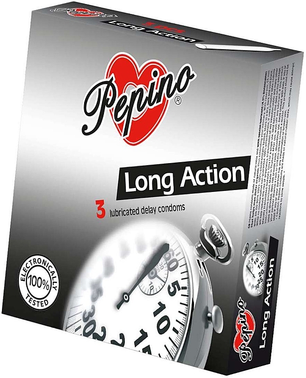 Condoms, 3 pcs - Pepino Long Action  — photo N1