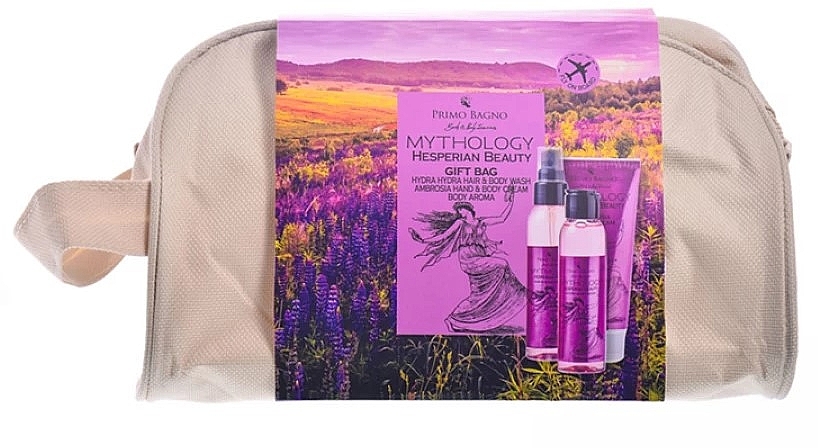 Set - Primo Bagno Mythology Hesperian Beauty Gift Bag (b/wash/100 ml + b/spray/100 ml + h/cr/75 ml+ pouch) — photo N1