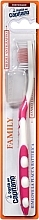 Family Toothbrush, hard, pink - Pasta Del Capitano Family Hard — photo N1