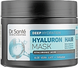 Fragrances, Perfumes, Cosmetics Deep Moisturizing Hair Mask - Dr. Sante Hyaluron Hair Deep Hydration Mask