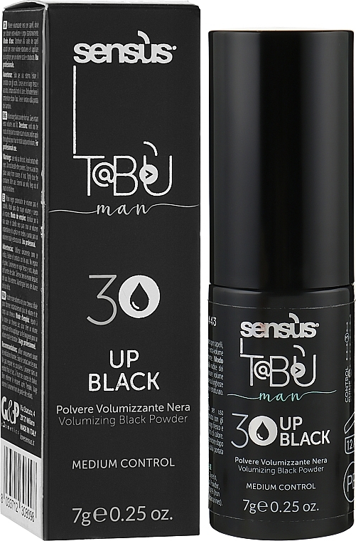 Black Volumizing Hair Powder - Sensus Tabu Up 30 Black — photo N2