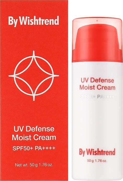 Moisturizing Sunscreen with Panthenol - By Wishtrend UV Defense Moist Cream SPF 50+ PA++++ — photo N2