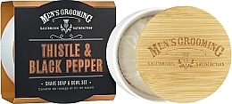 Scottish Fine Soaps Thistle & Black Pepper Shave Soap & Bowl - Scottish Fine Soaps Thistle & Black Pepper Shave Soap & Bowl — photo N1