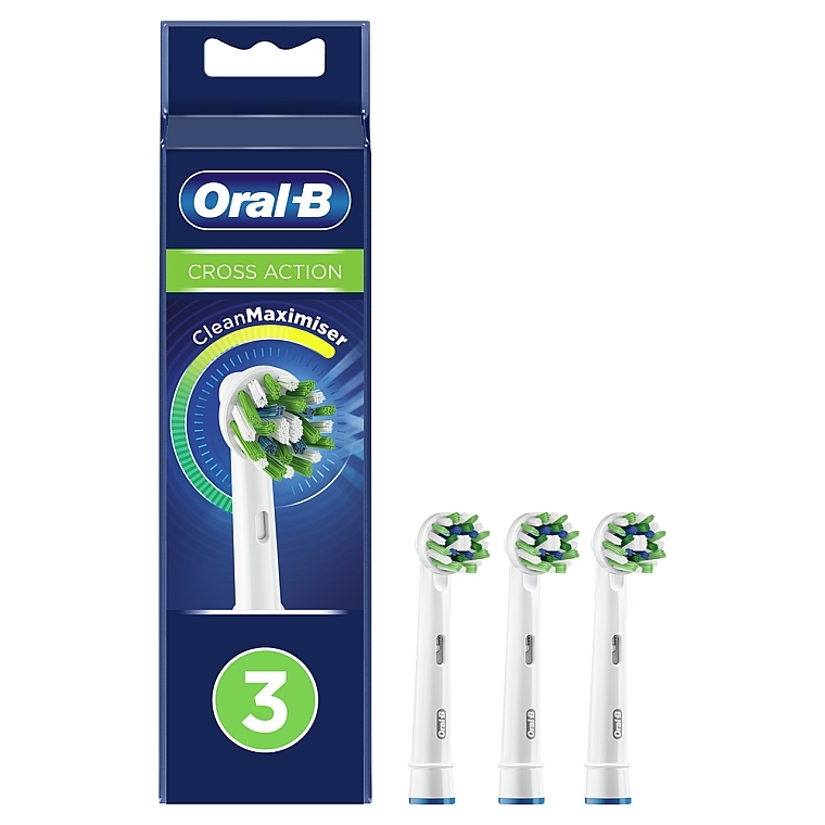 Electric Toothbrush Head, 3 pcs - Oral-B Cross Action Clean Maximiser — photo N1