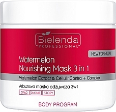 Fragrances, Perfumes, Cosmetics Watermelon Nourishing Mask 3 In 1 - Bielenda Professional Body Program Watermelon Nourishing Mask 3 In 1