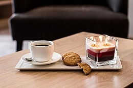 Aromatic Three-Layer Candle 'Chocolate-Cherry' - Bispol Scented Candle Chocolate & Cherry — photo N1