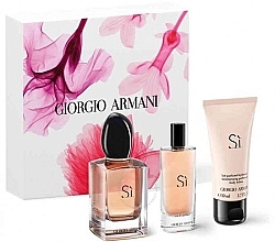 Fragrances, Perfumes, Cosmetics Giorgio Armani Si - Set (edp/50 ml + b/lot/75 ml + edp/15 ml)