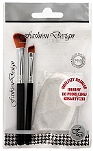 Fragrances, Perfumes, Cosmetics Makeup Set "Fashion Design" 38174, 2 Brushes and Sponge - Top Choice