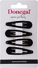 Fragrances, Perfumes, Cosmetics Hair Clips, FA-5667+2, black, 4 pcs - Donegal