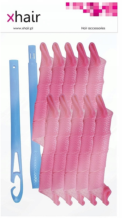 Magic Leverag Spiral Curlers, 20/150 mm, pink, 10 pcs. - Xhair — photo N1