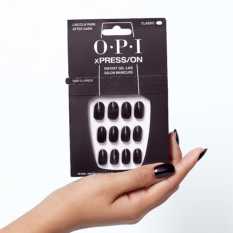 False Nail Set - OPI Xpress/On Lincoln Park After Dark — photo N9