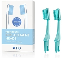 Fragrances, Perfumes, Cosmetics Brush Heads for Toothbrush, medium, turquoise - TIO Toothbrush Medium