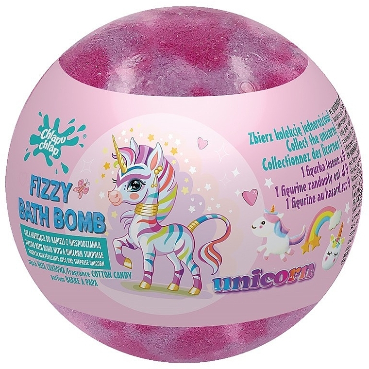 Bath Bomb - Chlapu Chlap Fizzy Unicorn Bath Bomb Cotton Candy — photo N1