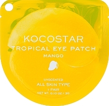 Fragrances, Perfumes, Cosmetics Hydrogel Eye Patches "Tropical Fruit. Mango" - Kocostar Tropical Eye Patch Mango