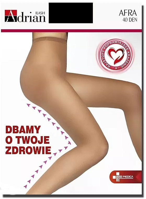 Women Tights for Blood Circulation Improvement "Afra" 40 Den, nero - Adrian — photo N2